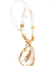 Load image into Gallery viewer, Striped Tiger Oyster Thin Strap Necklace