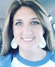 Load image into Gallery viewer, Baseball Remnant Earrings (Cut from Real Baseballs)