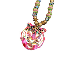 Load image into Gallery viewer, Graffiti Short Stack Tribal Tiger Necklace
