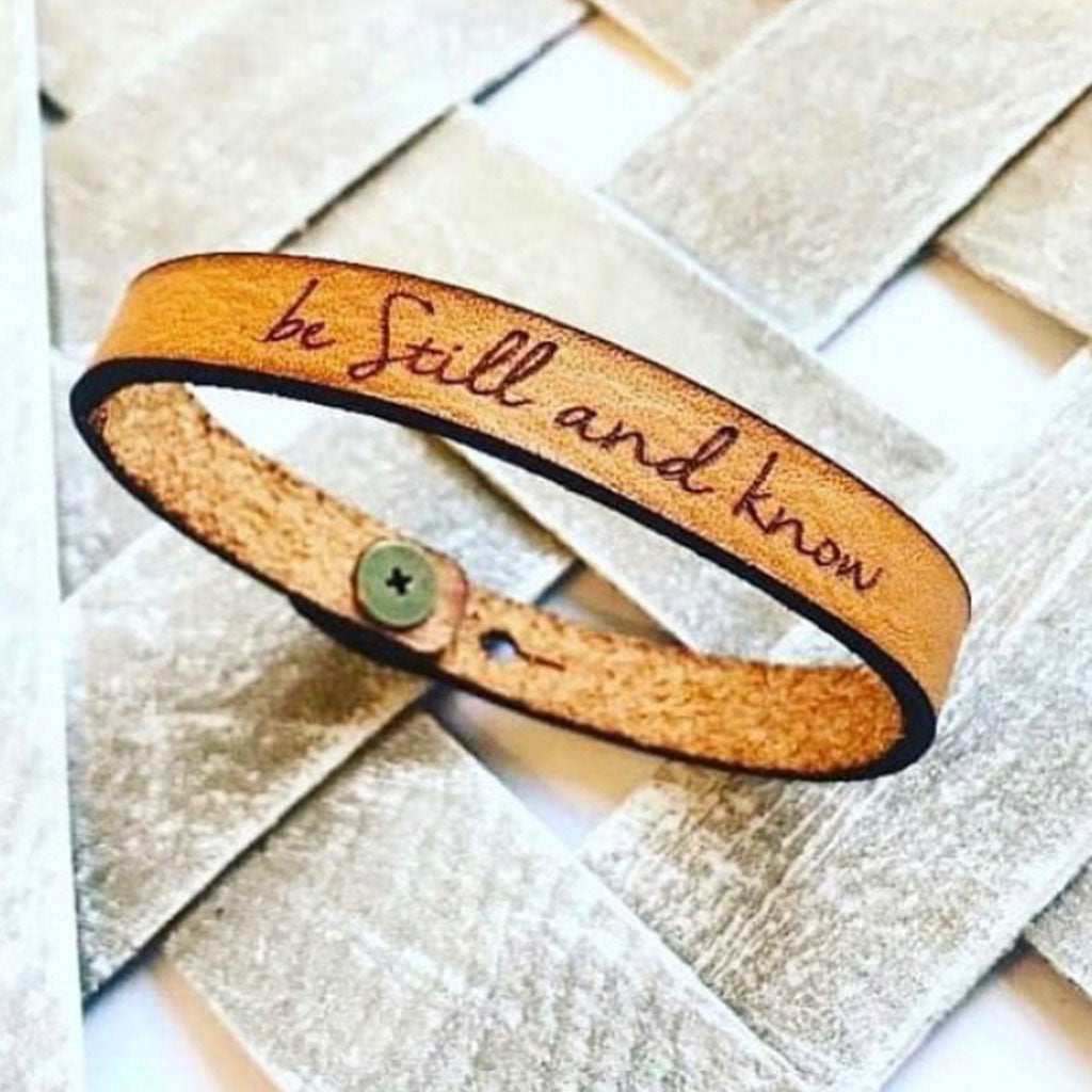 Be Still and Know Leather Bracelet