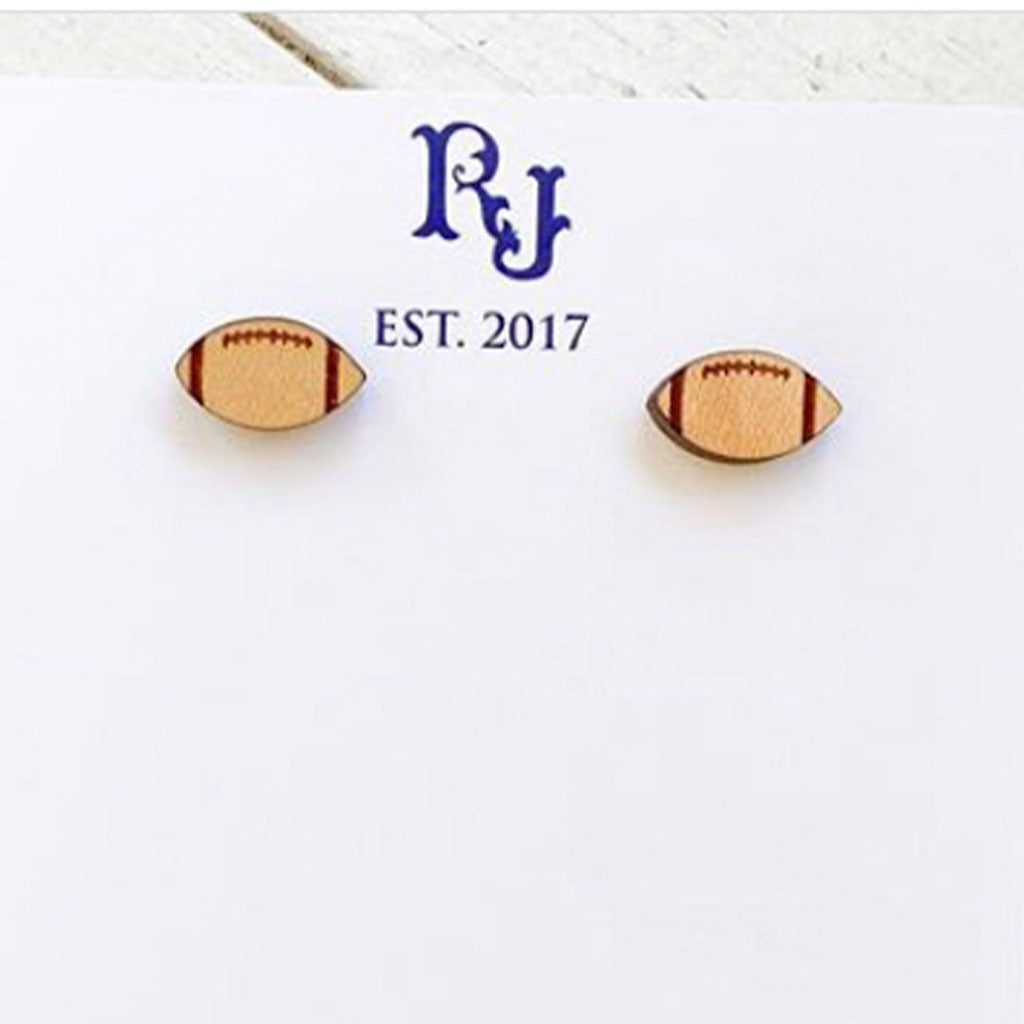 Football Stud Earrings