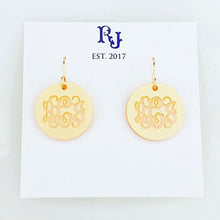 Load image into Gallery viewer, 1&quot; Monogram Earrings
