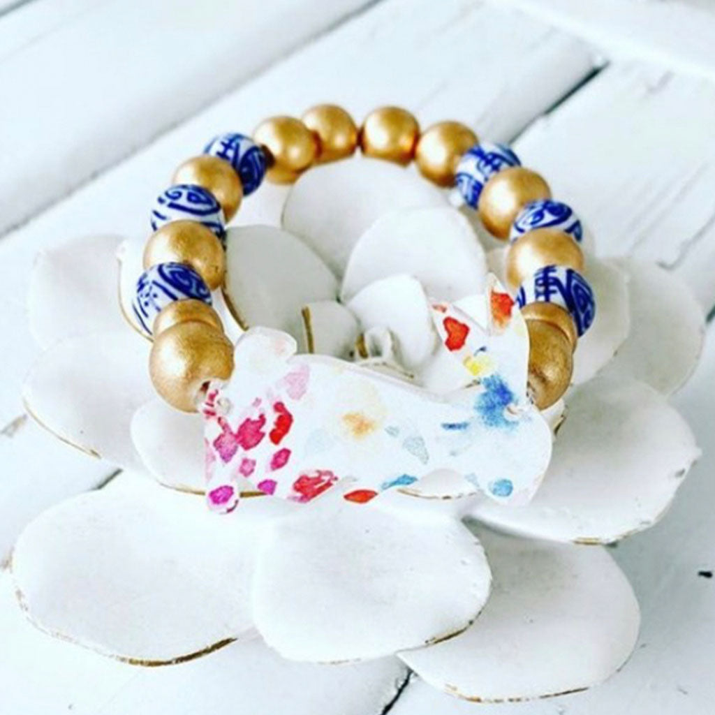 Painted Bunny Chinoiserie Bracelet
