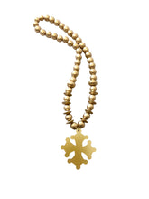 Load image into Gallery viewer, Gold Hobnail Cross Necklace
