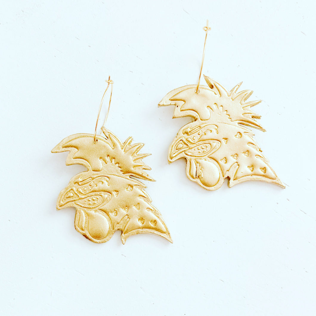 Fighting Gamecock Earrings