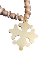 Load image into Gallery viewer, Gold Dotted Cross Necklace
