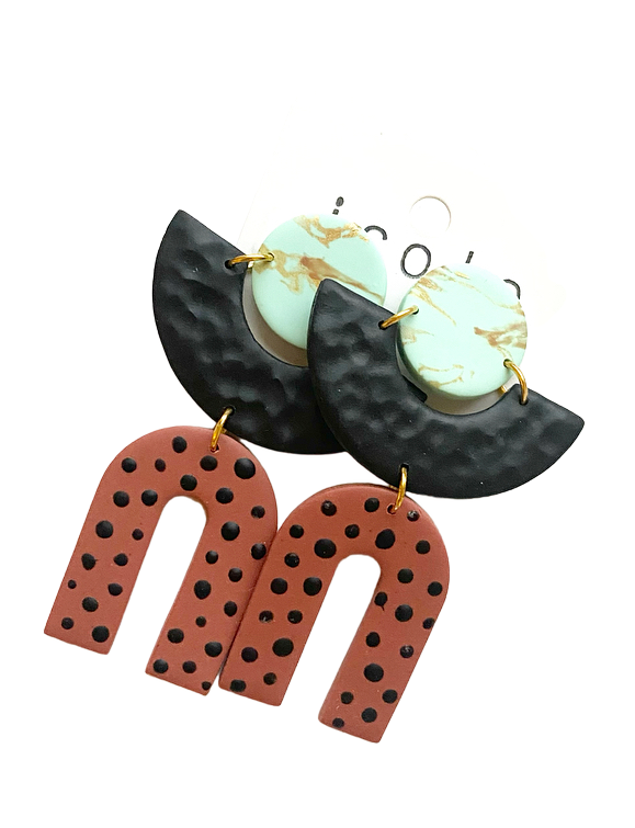 KC Leopard UFO Earrings