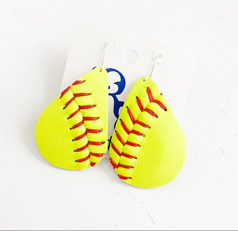 Softball Remnant Earrings