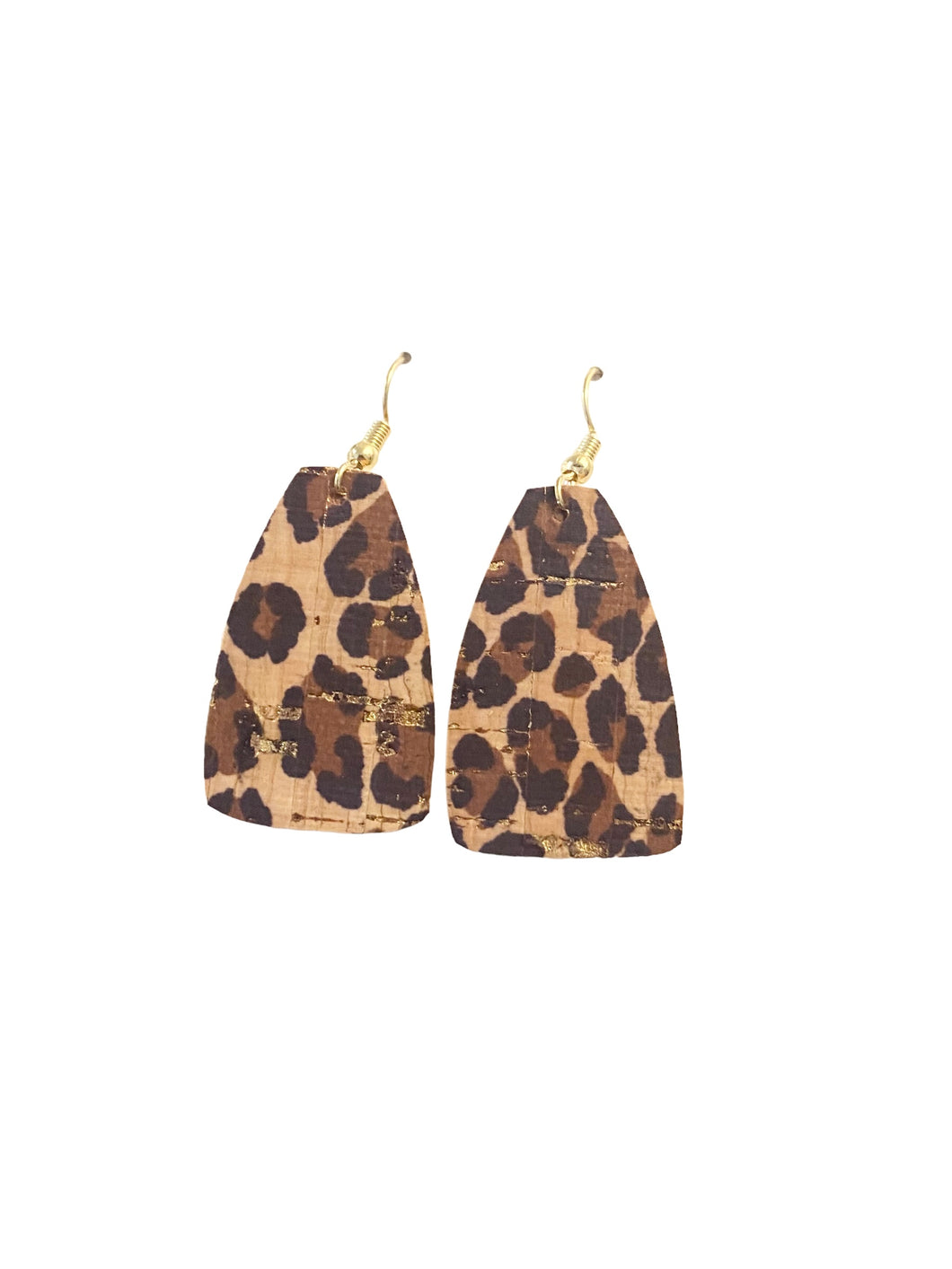 Leopard Slim Wedge Earrings