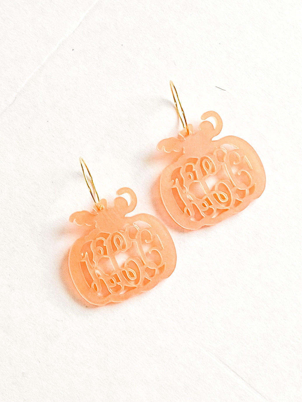 Pumpkin Monogram Earrings