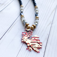 Load image into Gallery viewer, Gold Foil Gamecock Necklace
