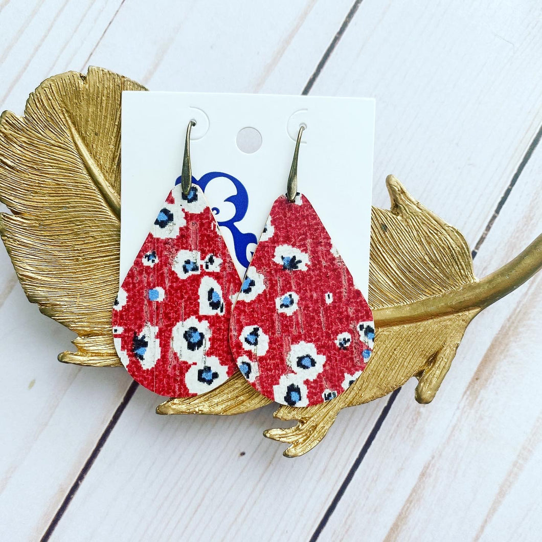 Red Cotton Earrings