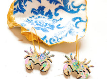 Load image into Gallery viewer, Graffiti Crab  Earrings
